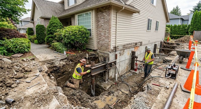 Our team working on Foundation Repair projects in Walterboro, SC