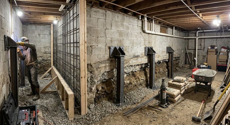 Basement Stabilization in Walterboro, SC
