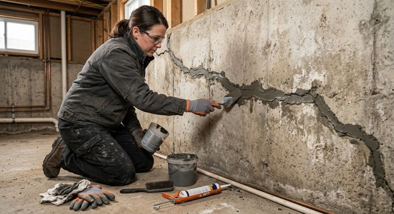 Cracked Basement Floor Repair in Walterboro, SC